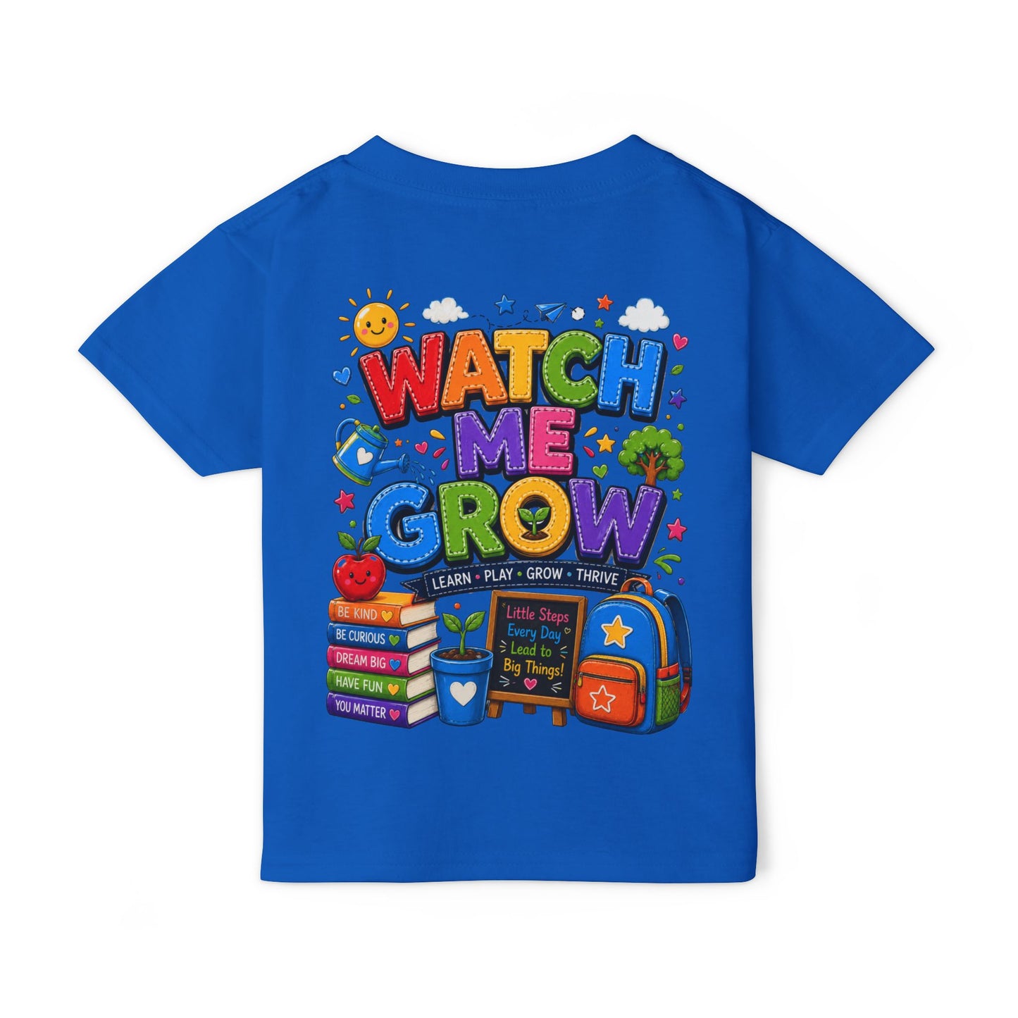 Toddler T-Shirt — "Watch Me Grow" Back-to-School Graphic Tee