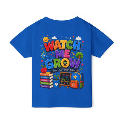 Toddler T-Shirt — "Watch Me Grow" Back-to-School Graphic Tee