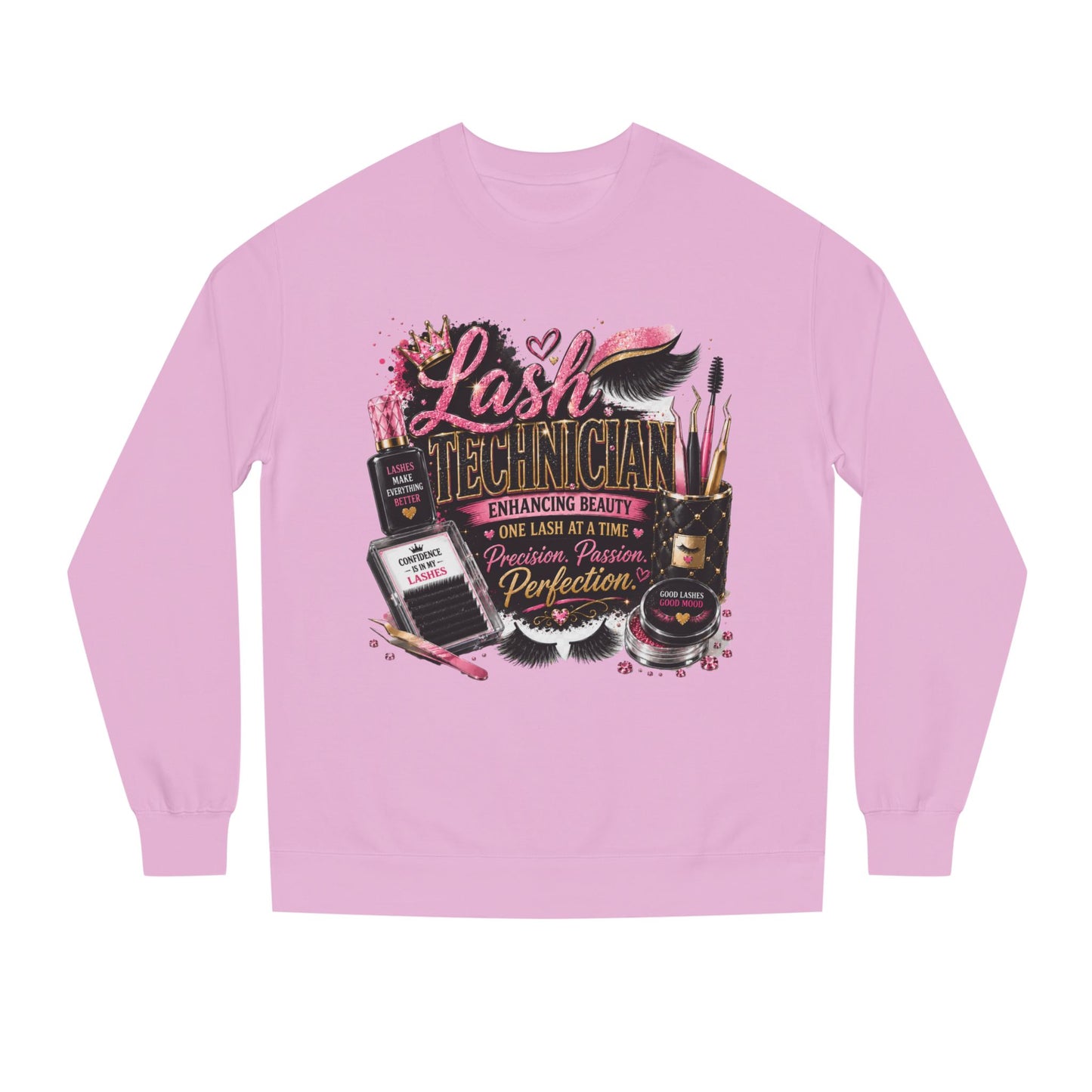 Lash Technician Crewneck Sweatshirt — Professional Eyelash Artist Apparel