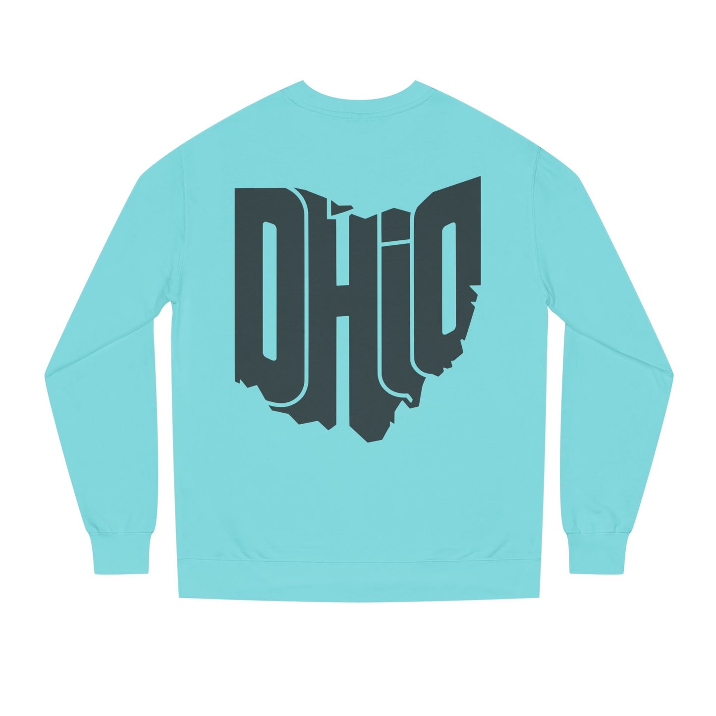 Ohio State Outline Crewneck Sweatshirt — Bold 'OHIO' Map Graphic