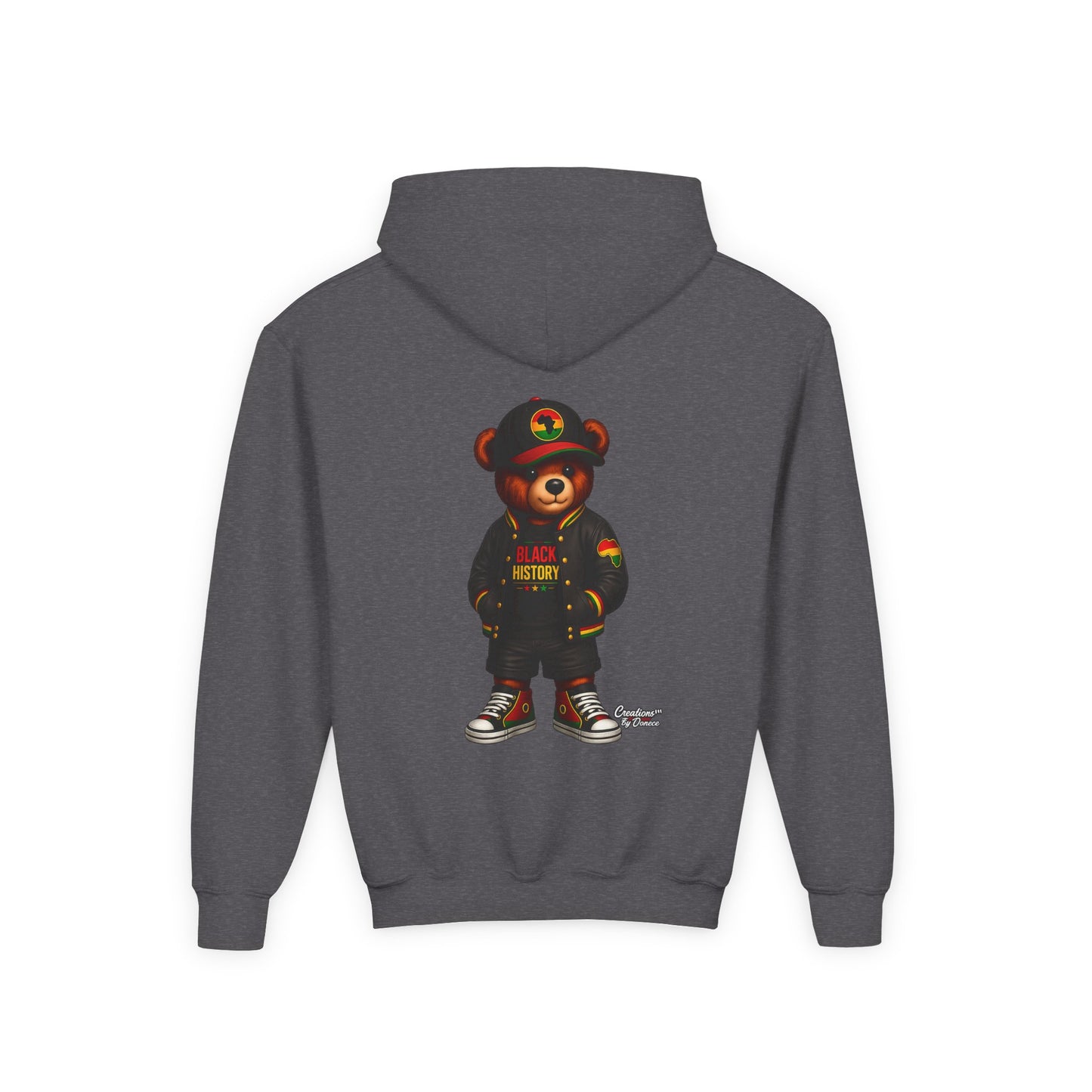 Youth Bear Hoodie — 'Follow Your History' Streetwear Kids Sweatshirt