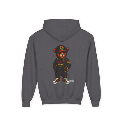 Youth Bear Hoodie — 'Follow Your History' Streetwear Kids Sweatshirt
