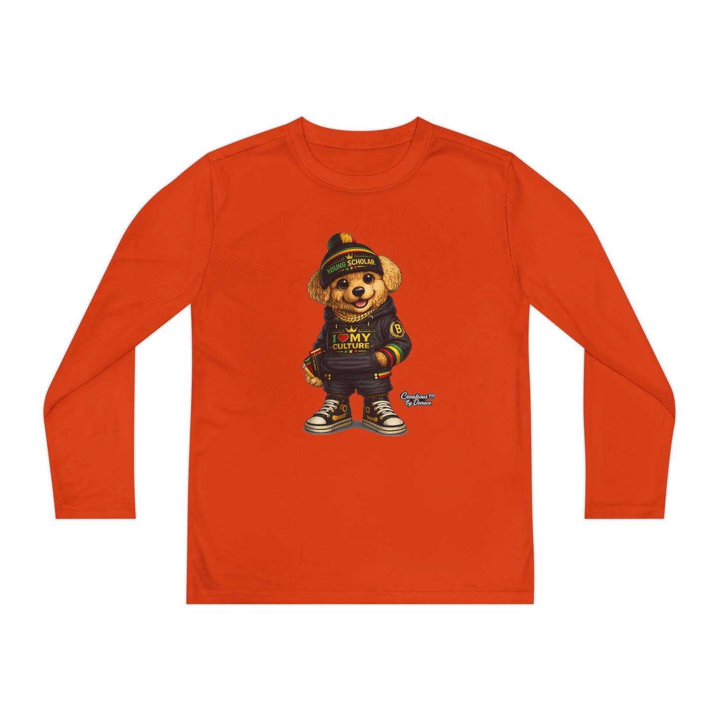 Youth Long Sleeve Tee — Streetwear Teddy Bear Graphic