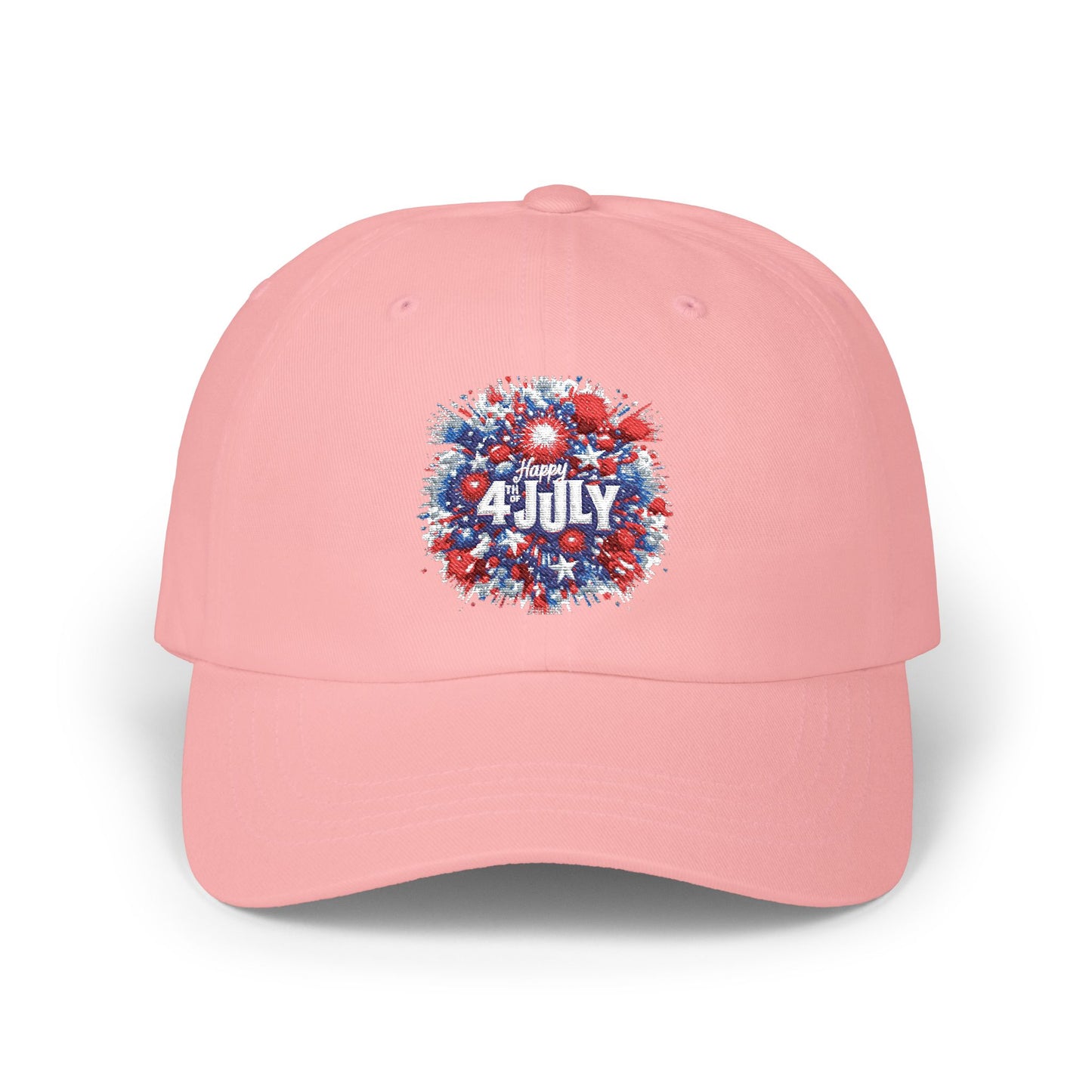 Dad Cap — '4th of July' Red, White & Blue Firework Floral Patch