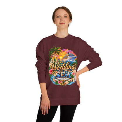 Cruise Wedding Sweatshirt — "Wedding at Sea" Tropical Cruise Crewneck