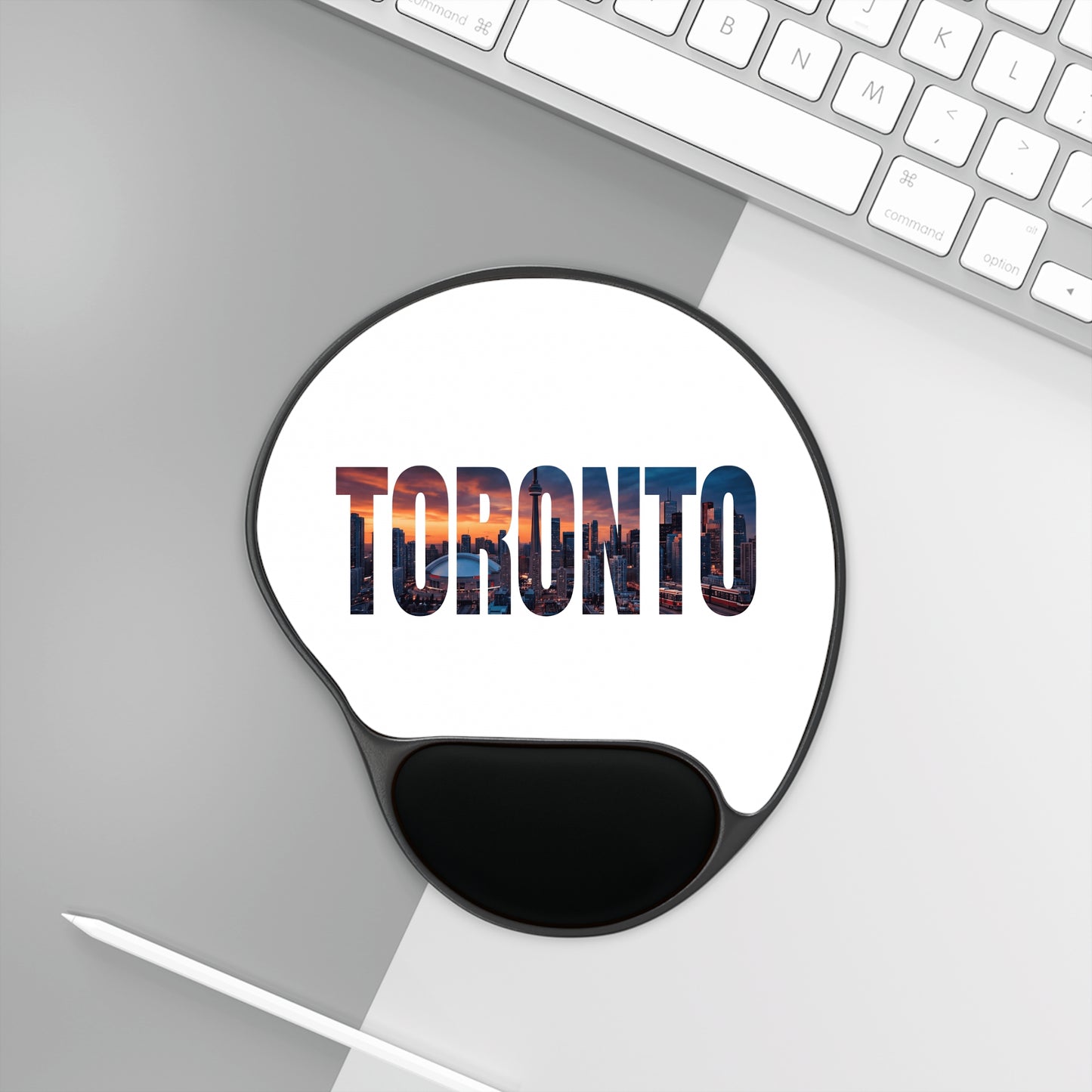 Toronto Skyline Mouse Pad with Wrist Rest — Ergonomic Computer Mouse Pad