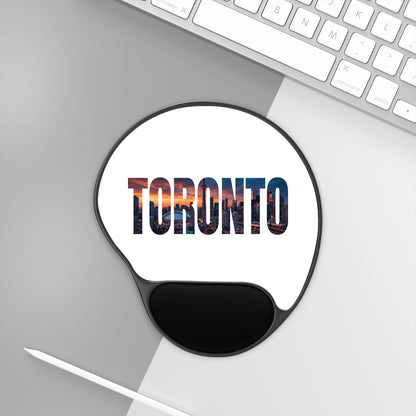 Toronto Skyline Mouse Pad with Wrist Rest — Ergonomic Computer Mouse Pad