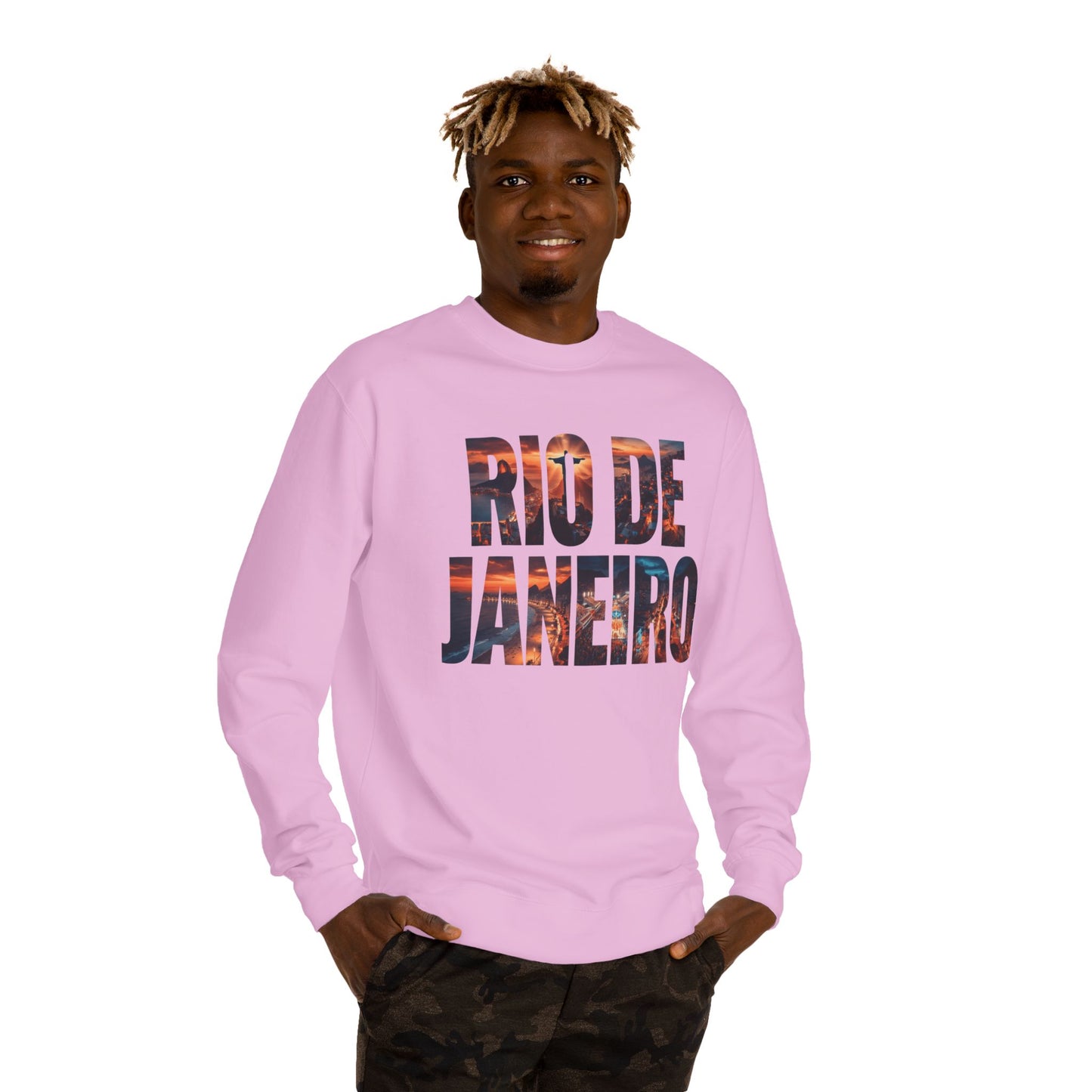 Rio de Janeiro Graphic Sweatshirt — Sunset Typography Travel Crewneck