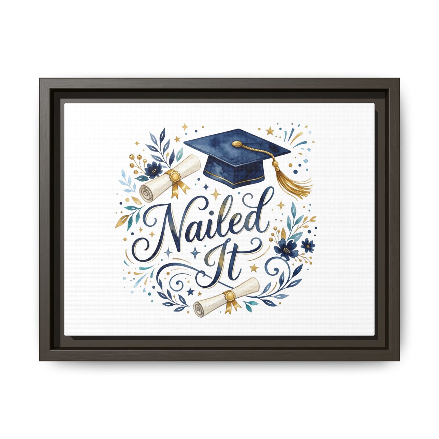 Nailed It Graduation Matte Canvas Print (Framed)