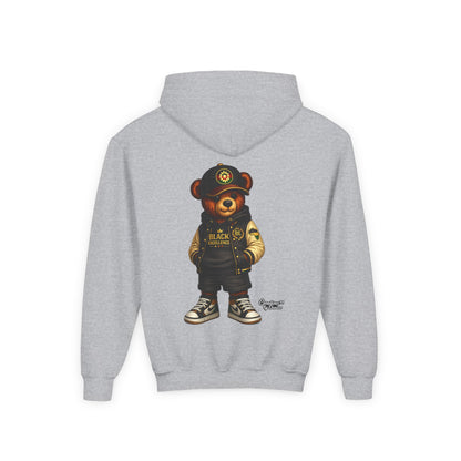 Youth Teddy Bear Hoodie — Cool Streetwear Bear Graphic Sweatshirt