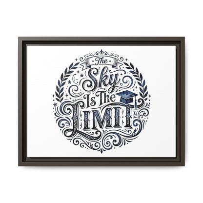 The Sky Is The Limit Framed Canvas — Inspirational Graduation Wall Art