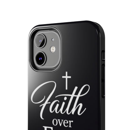 Faith Over Fear Tough Phone Case — Inspirational Christian Cross Phone Cover