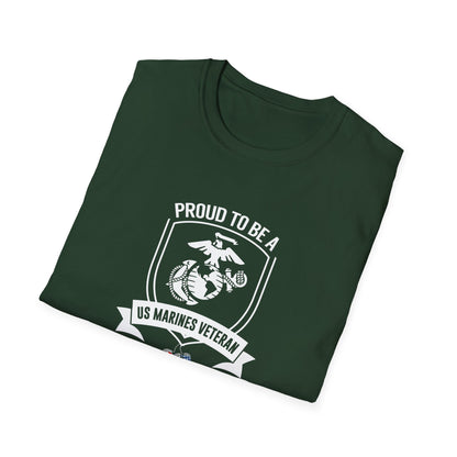 Proud to Be a Us Marines Veteran T-Shirt