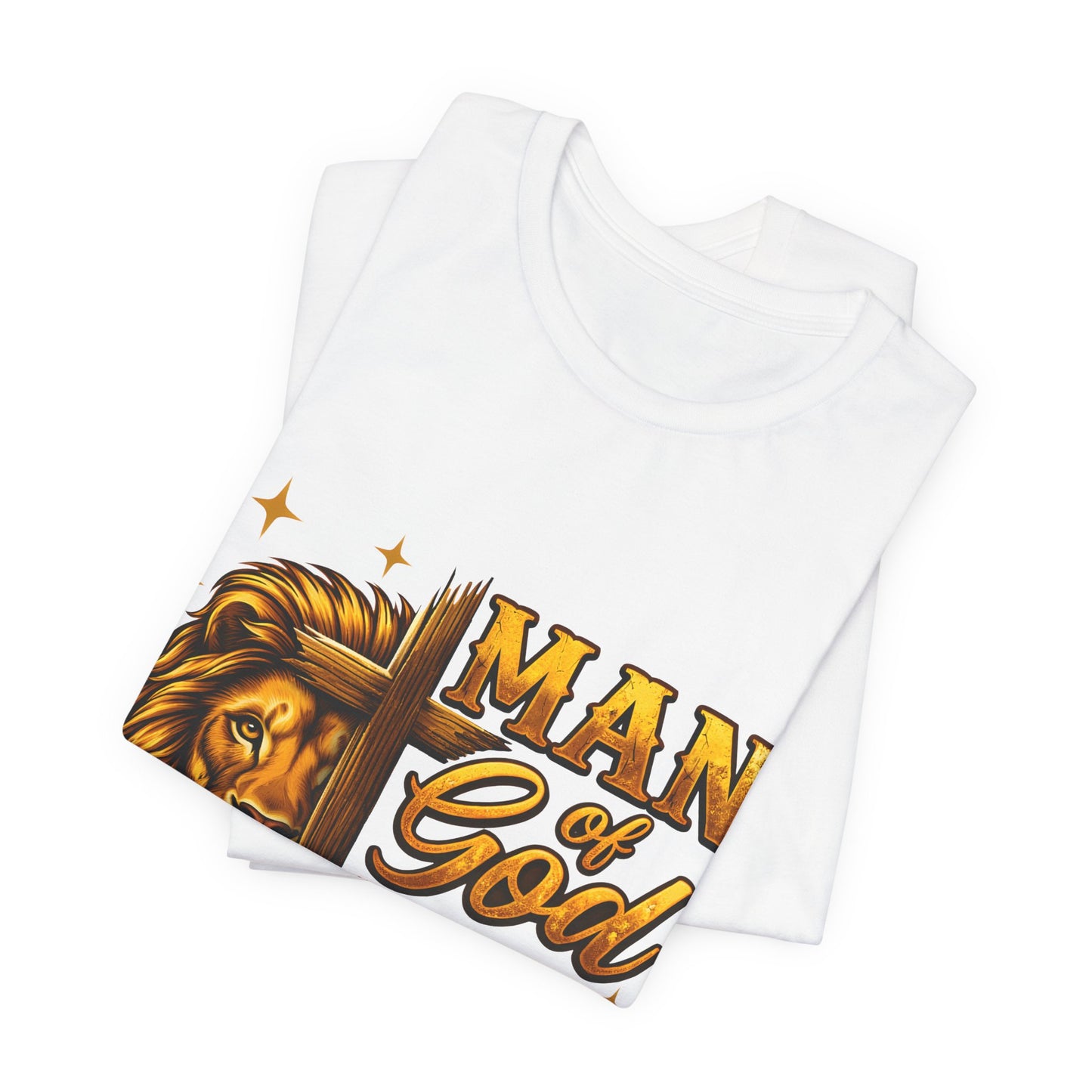 Man of God Lion T-Shirt – Husband, Dad, Protector Christian Tee
