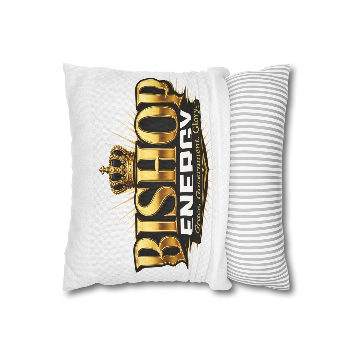 Bishop Energy Decorative Pillowcase — 'BISHOP ENERGY' Crown Logo