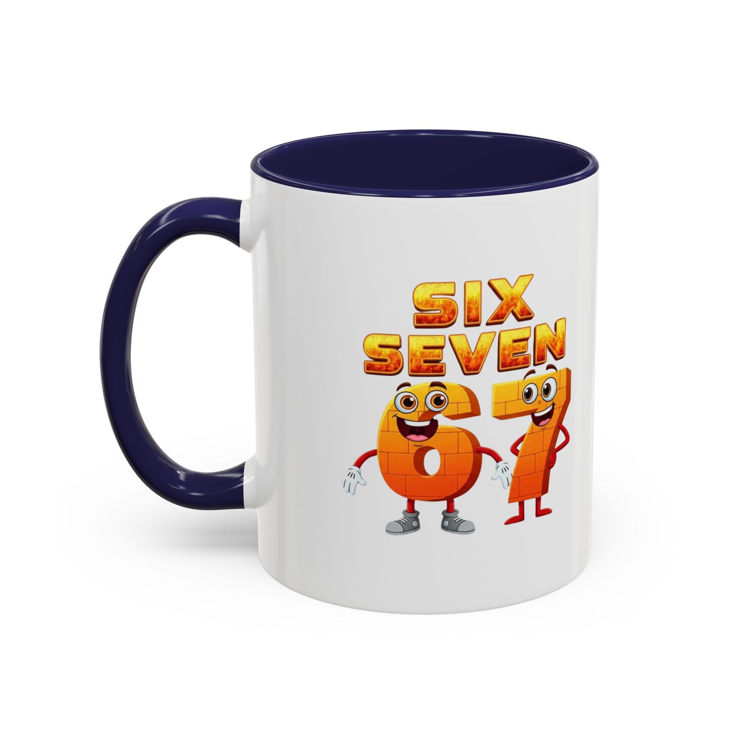Six Seven Cartoon Number Coffee Mug - Fun Math Teacher Gift (11/15oz)