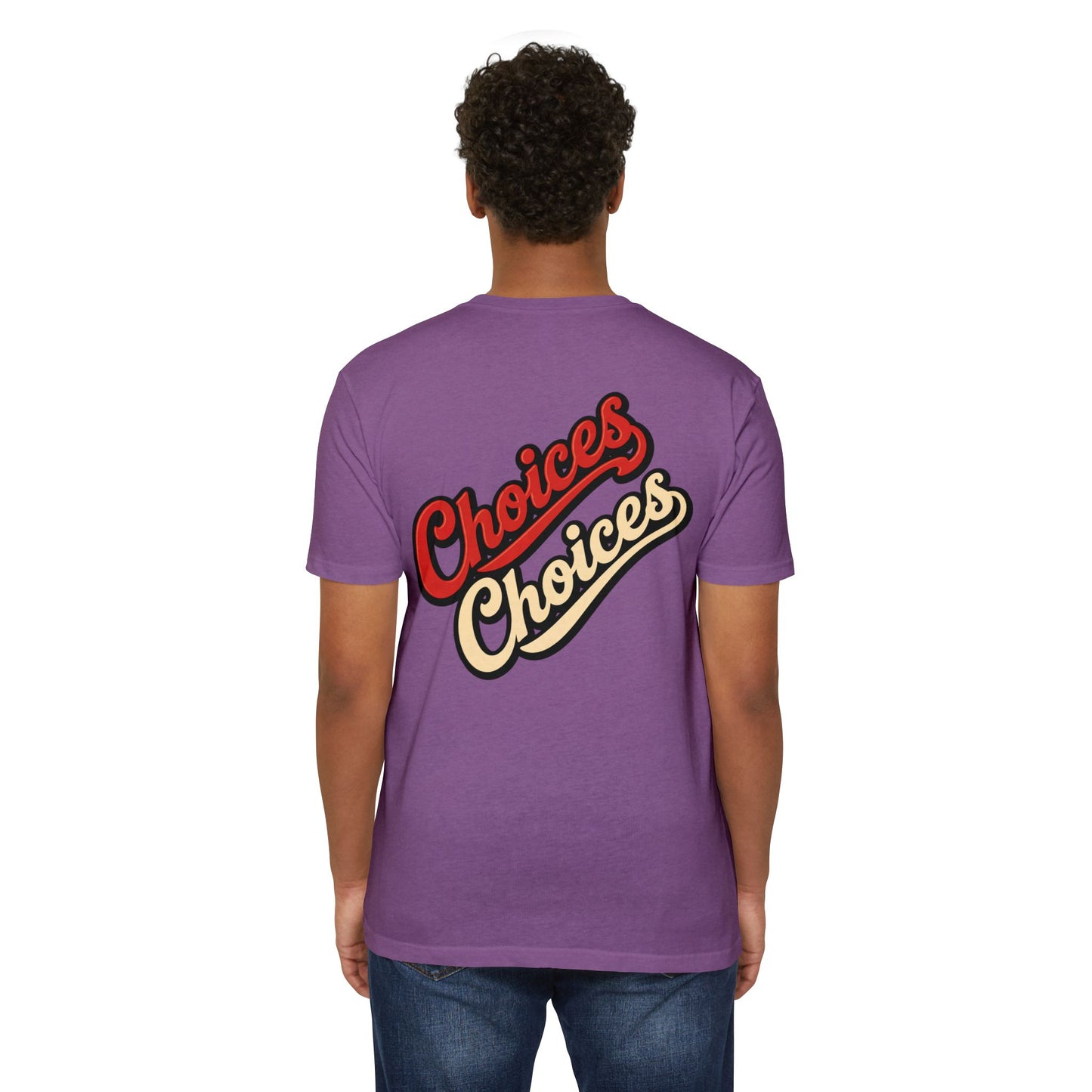 Choices Script T-Shirt — Retro Double-Word Graphic Tee