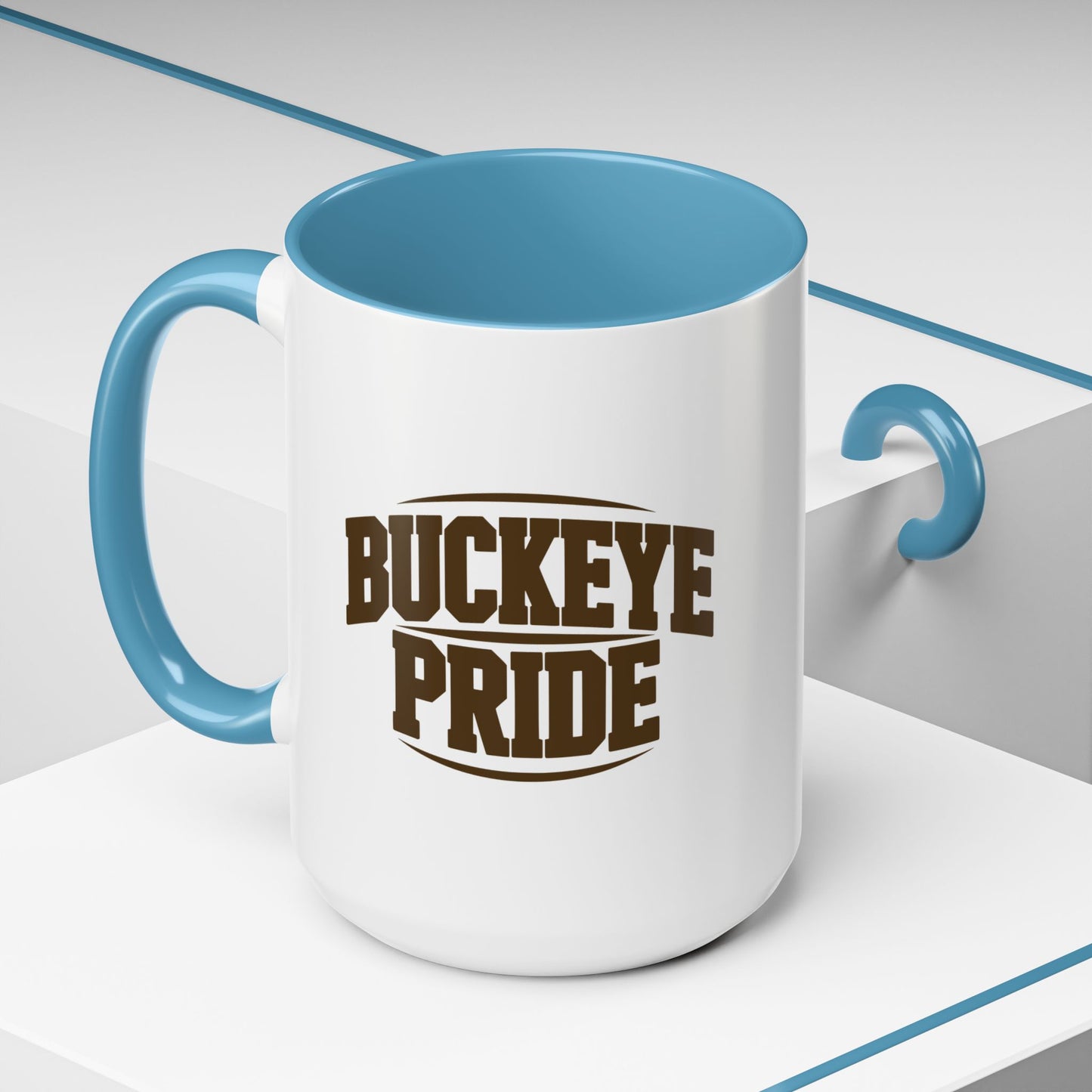 Buckeye Pride Accent Coffee Mug — School Spirit Ceramic Mug
