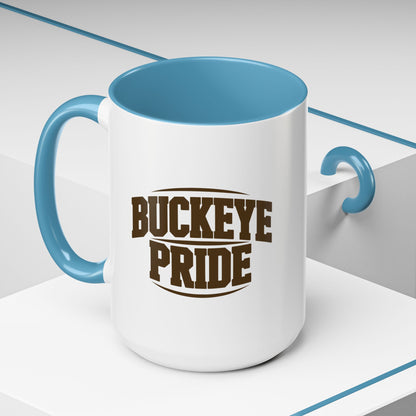 Buckeye Pride Accent Coffee Mug — School Spirit Ceramic Mug