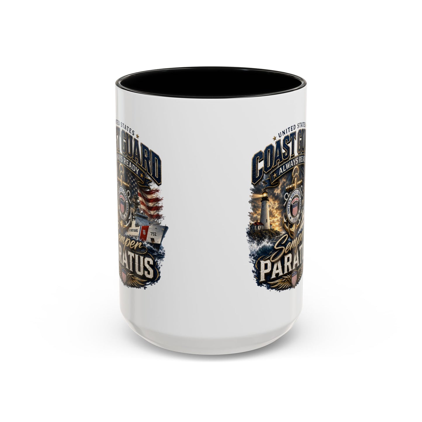 Coast Guard Semper Paratus Accent Coffee Mug – Patriotic Military Gift (11/15oz)