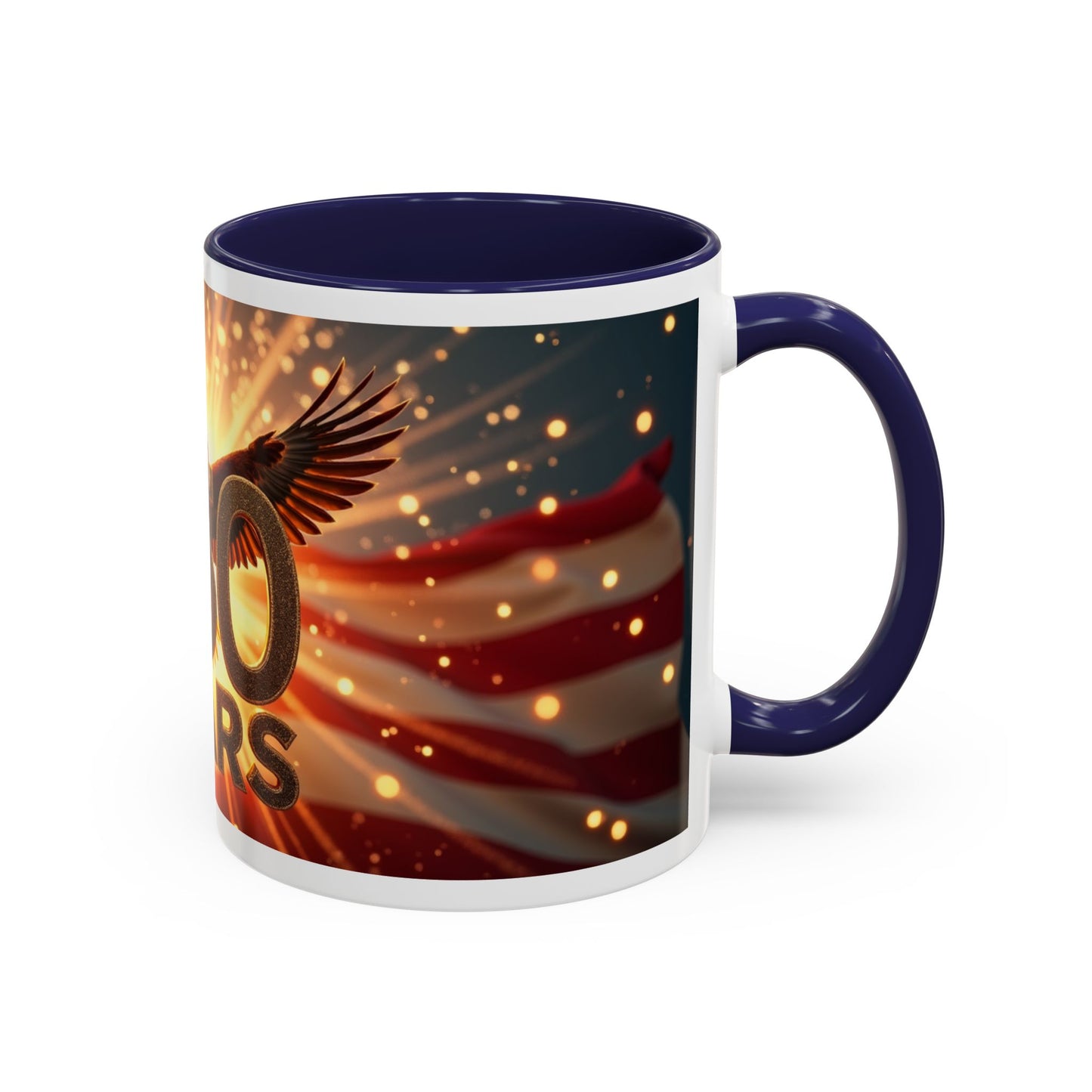 250 Years Commemorative Coffee Mug — Patriotic Eagle & American Flag Accent (11/15oz)