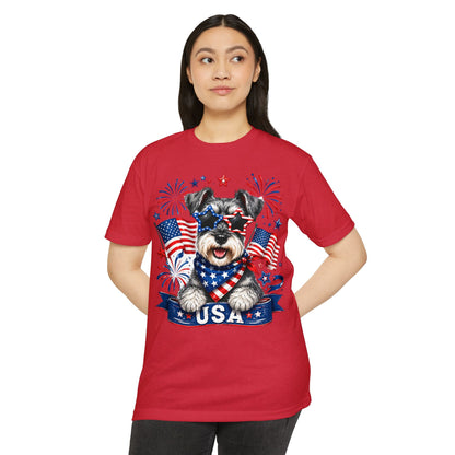 Patriotic Schnauzer USA T-Shirt