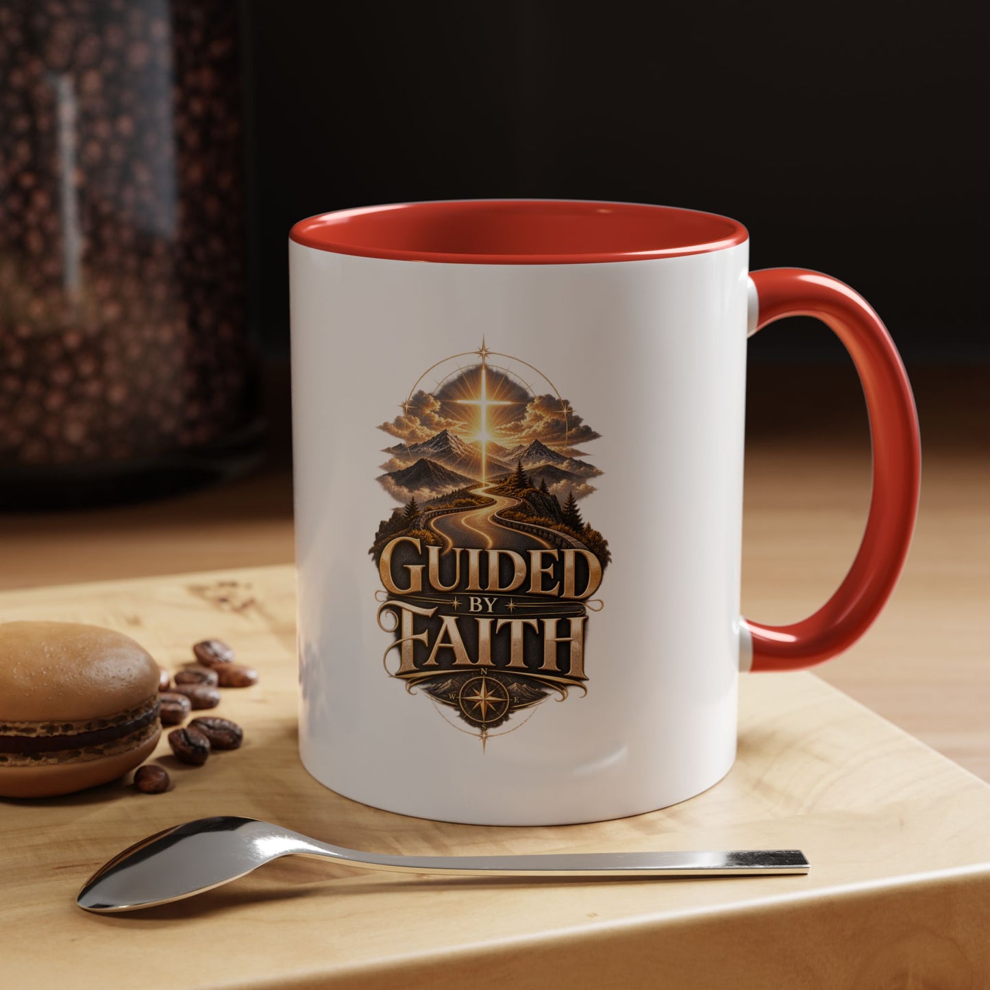Guided by Faith Coffee Mug — Inspirational Christian Accent Mug (11/15oz)