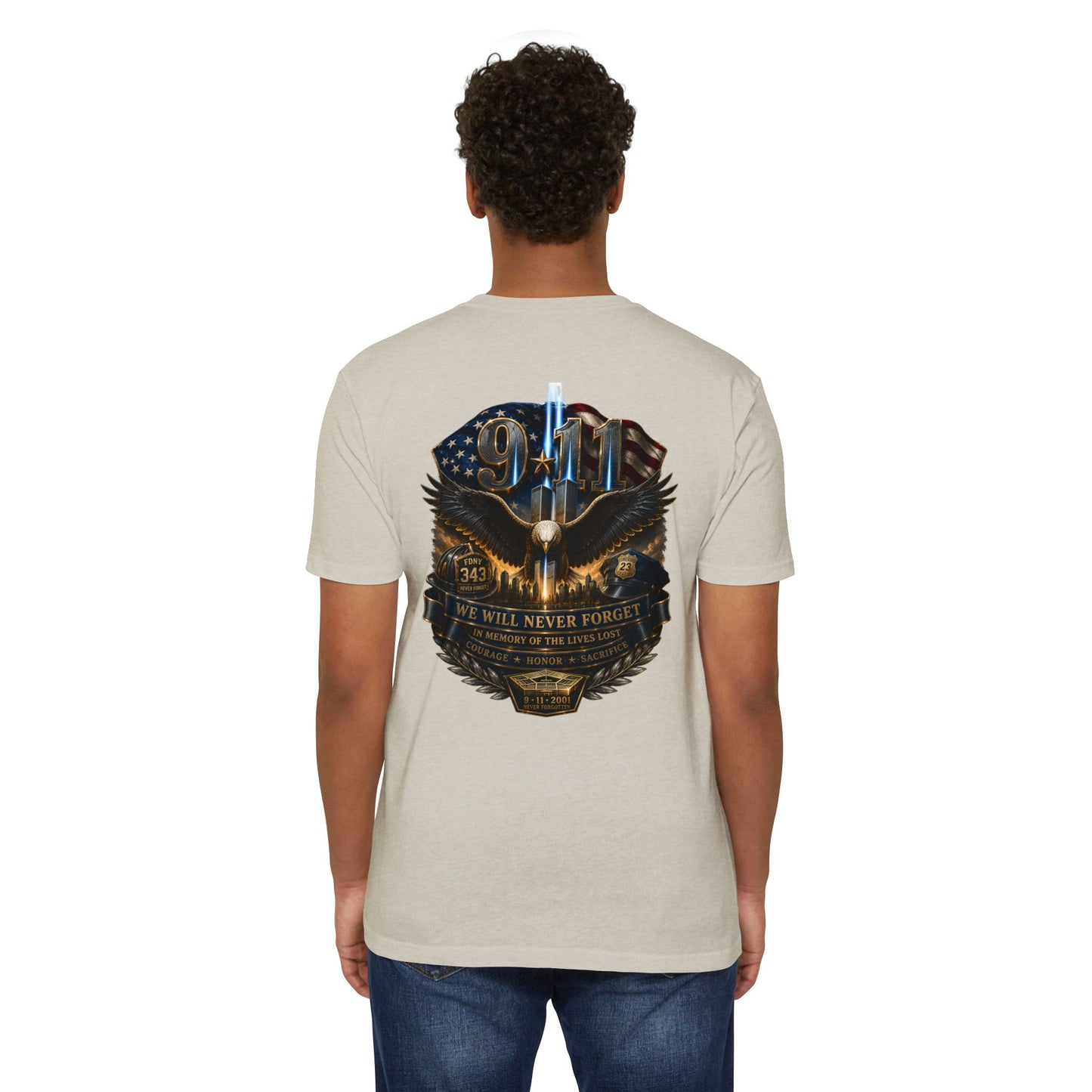 9/11 Remembrance T-Shirt — "We Will Never Forget" Tribute Tee
