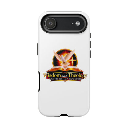 Wisdom and Theology Phone Case — Christian Dove & Cross Protective Tough Case