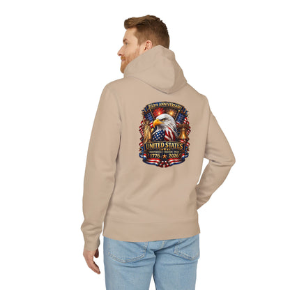 Patriotic Eagle Hoodie – "United States 1776–2026" American Flag Design