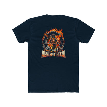 Firefighter T-Shirt - 'Answering the Call' Flame Rescue Crew Tee