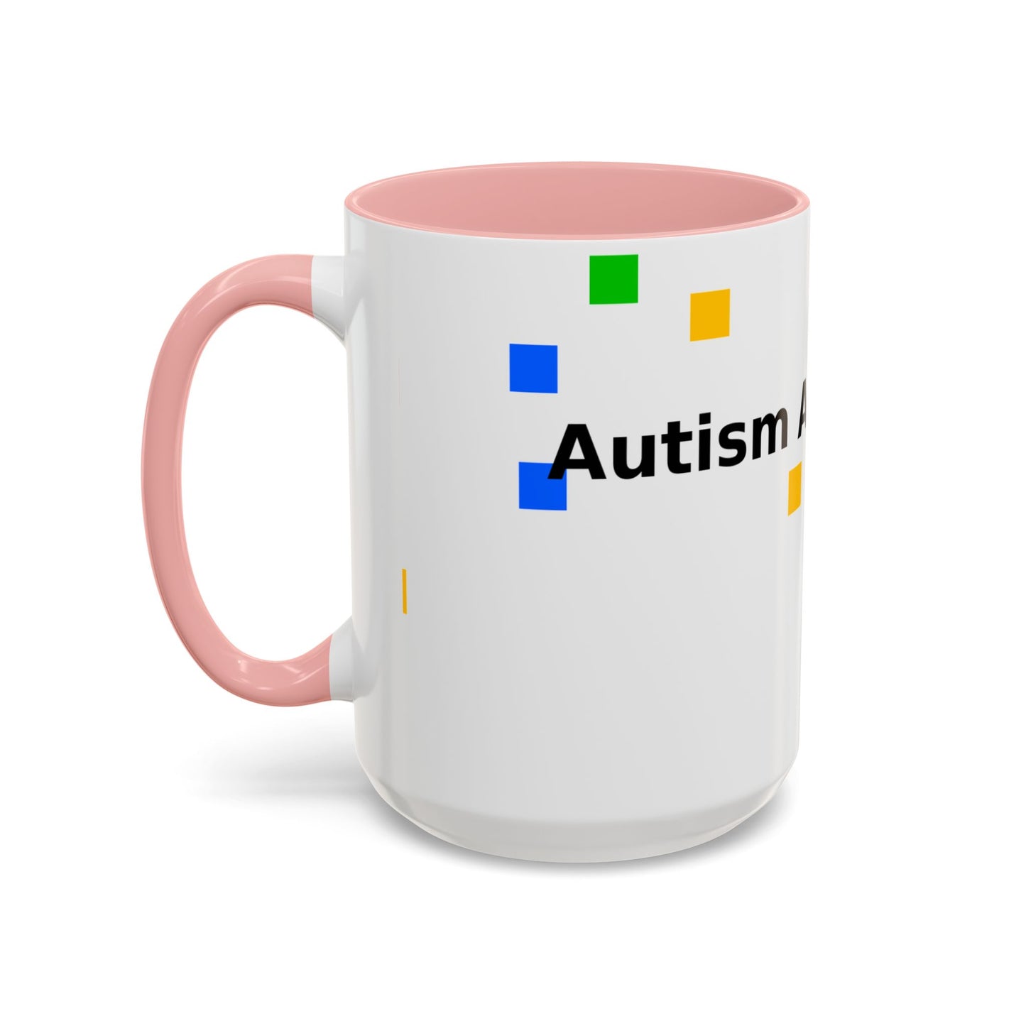 Autism Acceptance Accent Coffee Mug – Colorful Puzzle Square Design (11/15 oz)