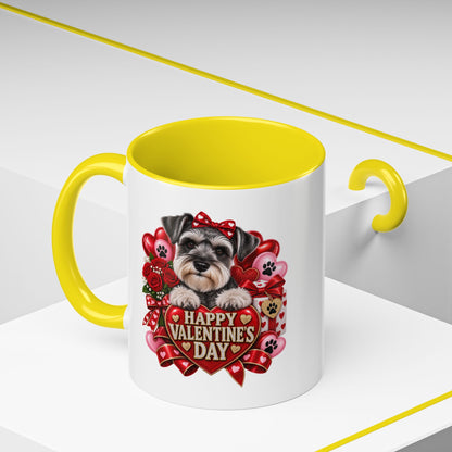 Valentine’s Day Dog Coffee Mug — "Happy Valentine’s Day" Accent Mug