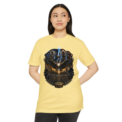 9/11 Remembrance T-Shirt — "We Will Never Forget" Tribute Tee
