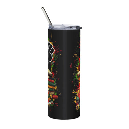 20oz Stainless Tumbler — "I Am Black History" Retro Afrobeat Design