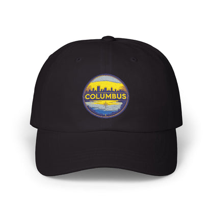 Columbus Skyline Dad Cap - Embroidered Vintage Sunset Patch