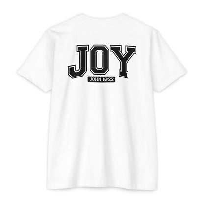 Joy T-Shirt – Christian Scripture John 16:22 College-Style Tee