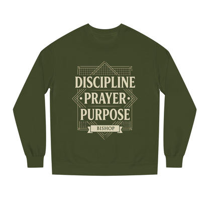 Crewneck Sweatshirt — "Discipline Prayer Purpose" Inspirational Faith Design