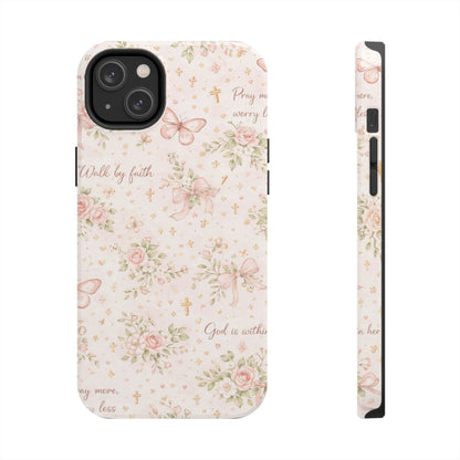 Walk By Faith Phone Case | Christian Floral iPhone Case