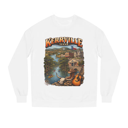 Kerrville Texas Scenic Crewneck Sweatshirt — Riverfront Guitar Vintage Design