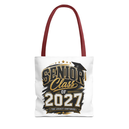 Senior Class of 2027 Tote Bag – Graduation Gift Tote with Cap Graphic