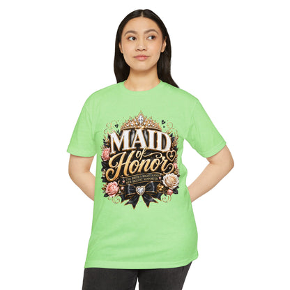Maid of Honor T-Shirt — Floral Bridal Party Tee