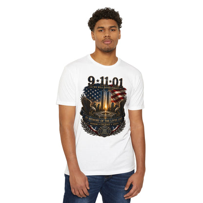 9/11 Memorial T-Shirt – "We Will Never Forget" Tribute Tee