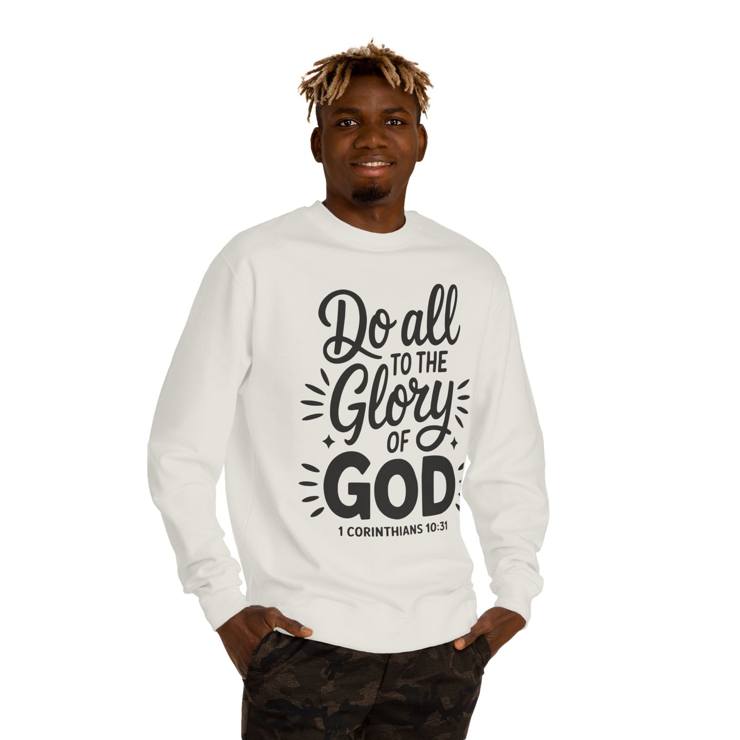 Do All to the Glory of God Sweatshirt — 1 Corinthians 10:31 Christian Crewneck