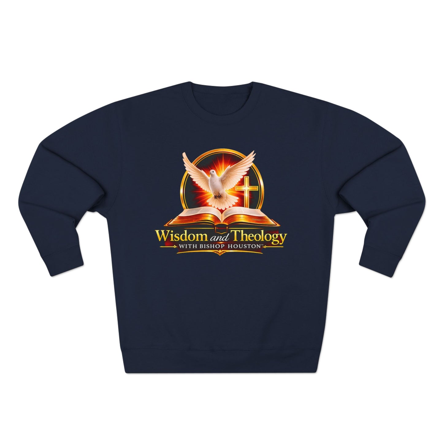 Wisdom & Theology Sweatshirt — Dove, Bible & Cross Christian Crewneck