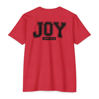 Joy T-Shirt – Christian Scripture John 16:22 College-Style Tee