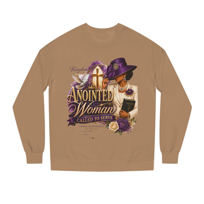 Anointed Woman Crewneck Sweatshirt — Called to Serve Gospel Graphic