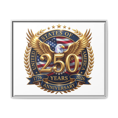 250th United States Anniversary Framed Canvas Print