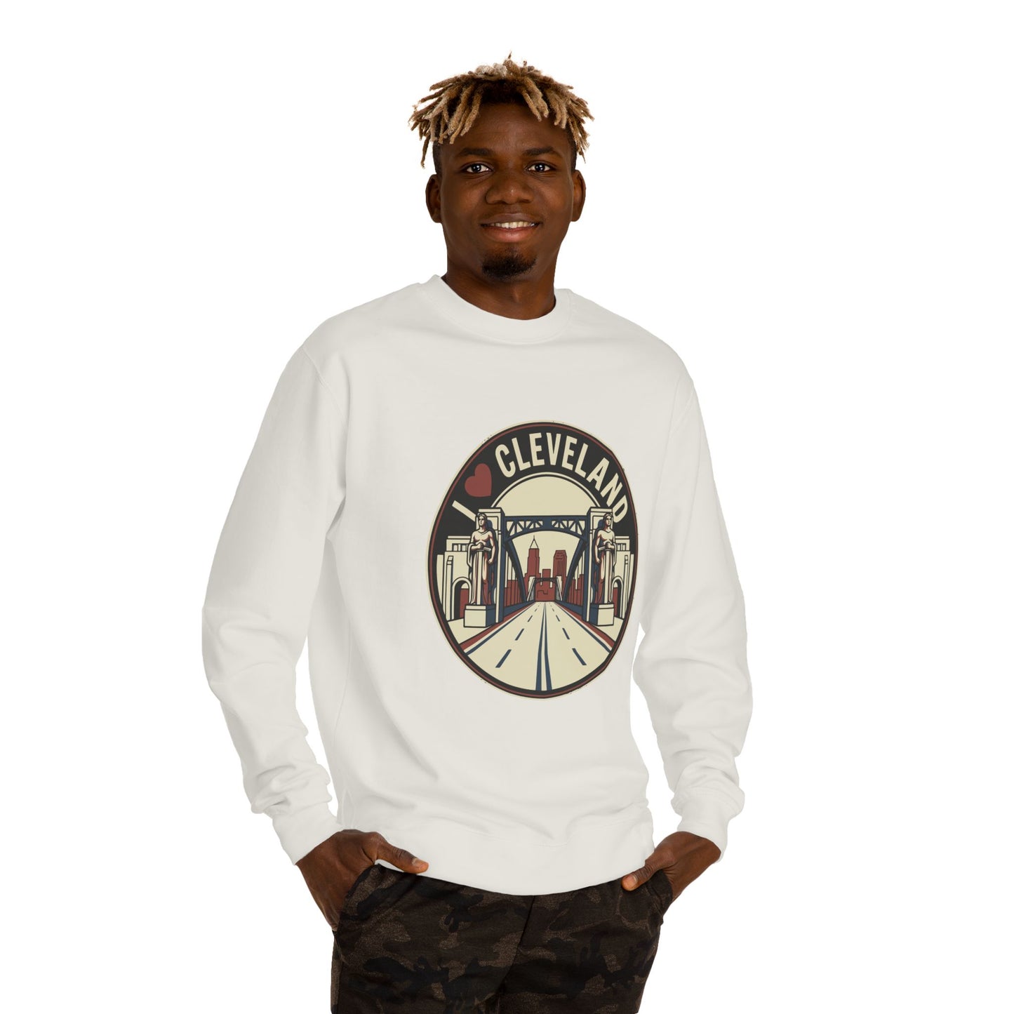 Cleveland Skyline Sweatshirt — I  Cleveland Retro City Crewneck