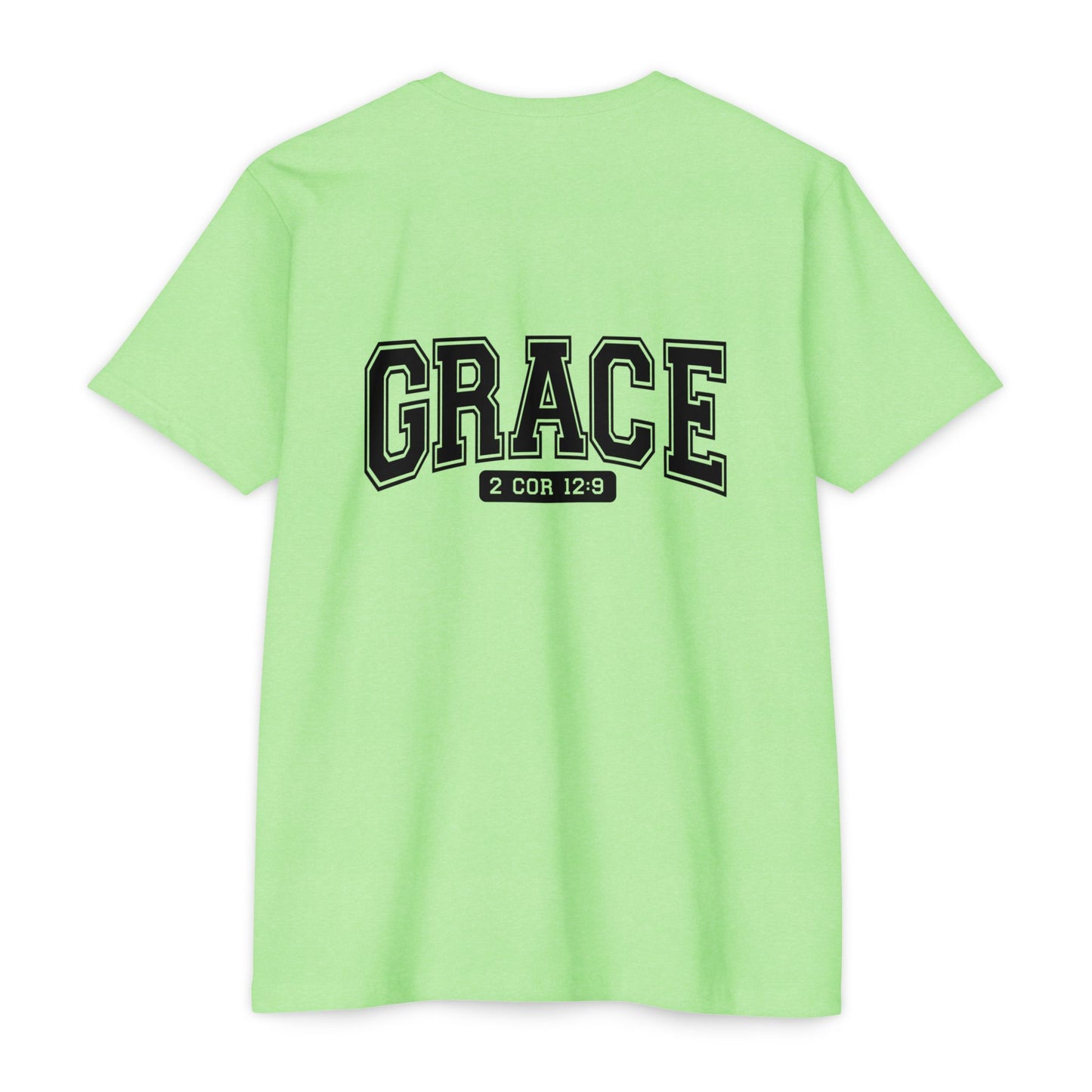 Grace T-Shirt — Faith Graphic Tee ("GRACE" with 2 Cor 12:9)